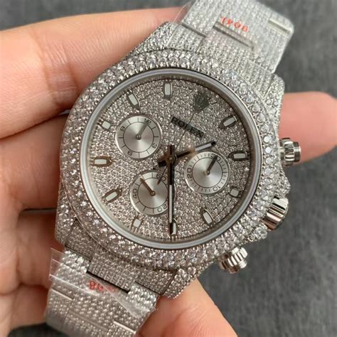 full diamond rolex replica